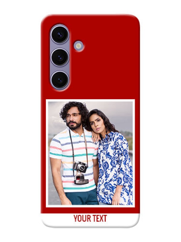 Custom Galaxy S24 5G mobile phone covers: Simple Red Color Design