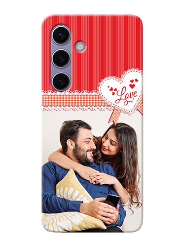 Custom Galaxy S24 5G phone cases online: Red Love Pattern Design