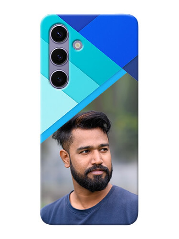 Custom Galaxy S24 5G Phone Cases Online: Blue Abstract Cover Design