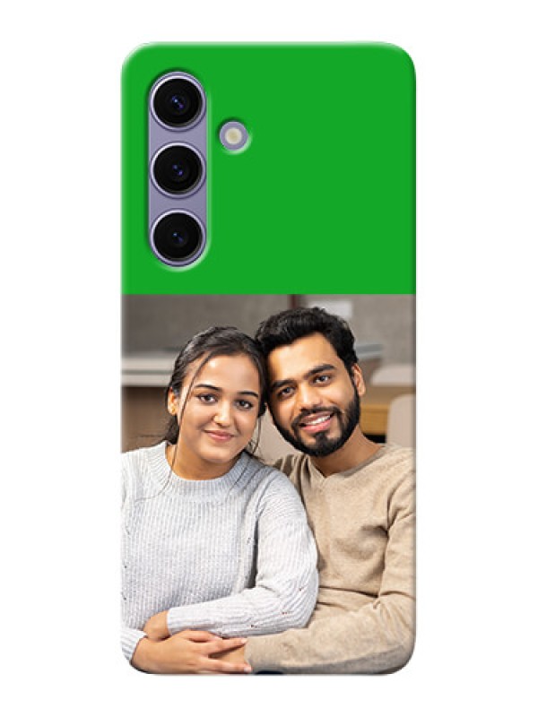 Custom Galaxy S24 5G Personalised mobile covers: Green Pattern Design