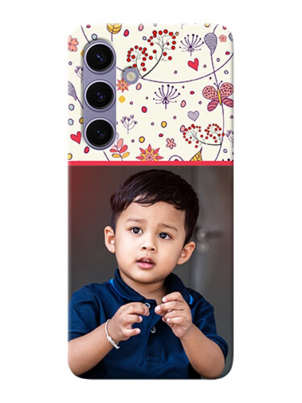 Custom Galaxy S24 5G phone back covers: Premium Floral Design