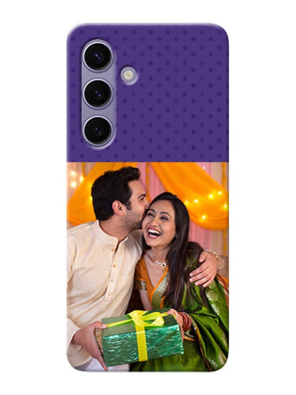 Custom Galaxy S24 5G mobile phone cases: Violet Pattern Design