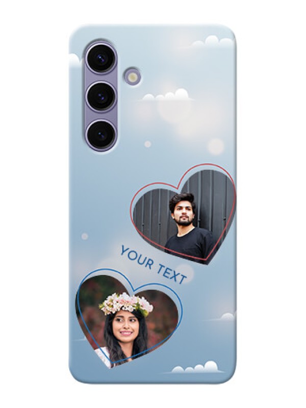 Custom Galaxy S24 5G Phone Cases: Blue Color Couple Design