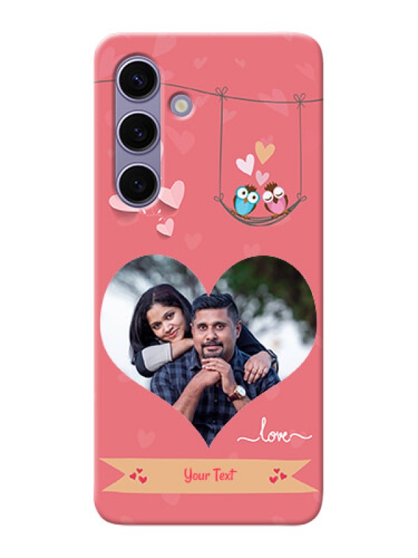 Custom Galaxy S24 5G custom phone covers: Peach Color Love Design