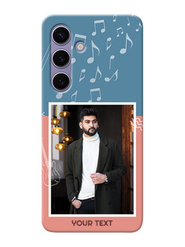 Custom Galaxy S24 5G Phone Back Covers with Color Musical Note Design