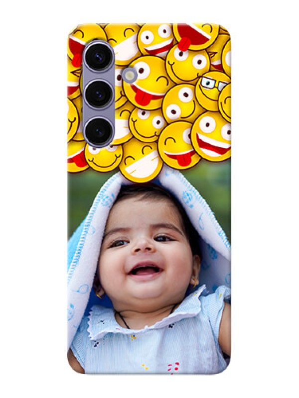 Custom Galaxy S24 5G Custom Phone Cases with Smiley Emoji Design