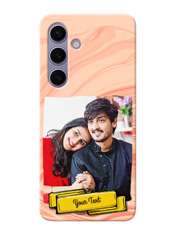 Custom Galaxy S24 5G Customized Phone Cases: Marble Texture Design