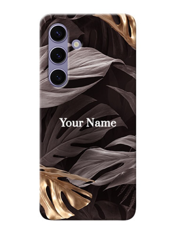 Custom Galaxy S24 5G Personalised Phone Case with Wild Leaves digital paint Design