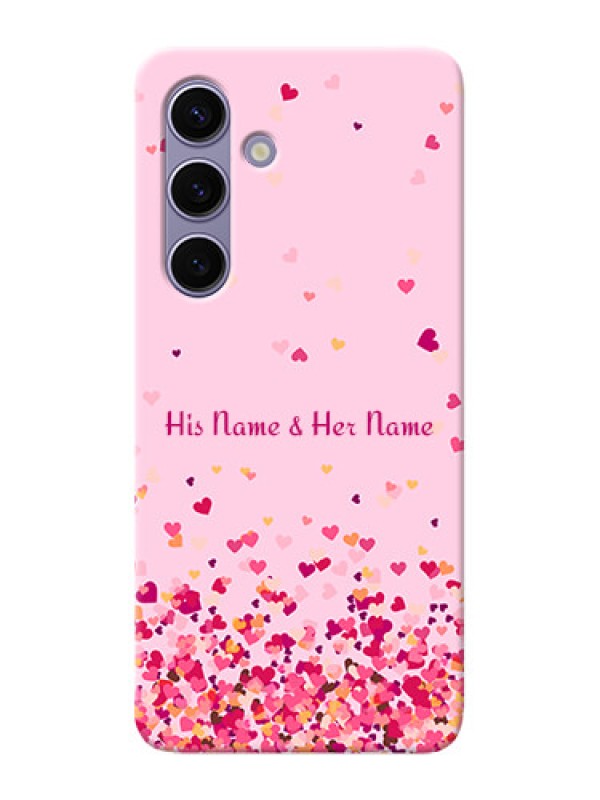 Custom Galaxy S24 5G Photo Printing on Case with Floating Hearts Design