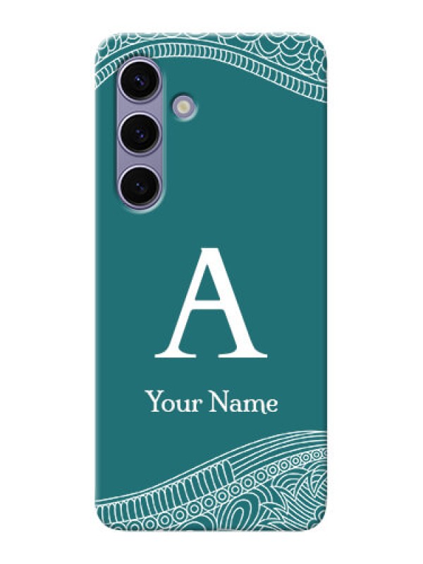 Custom Galaxy S24 5G Personalized Phone Case with line art pattern with custom name Design