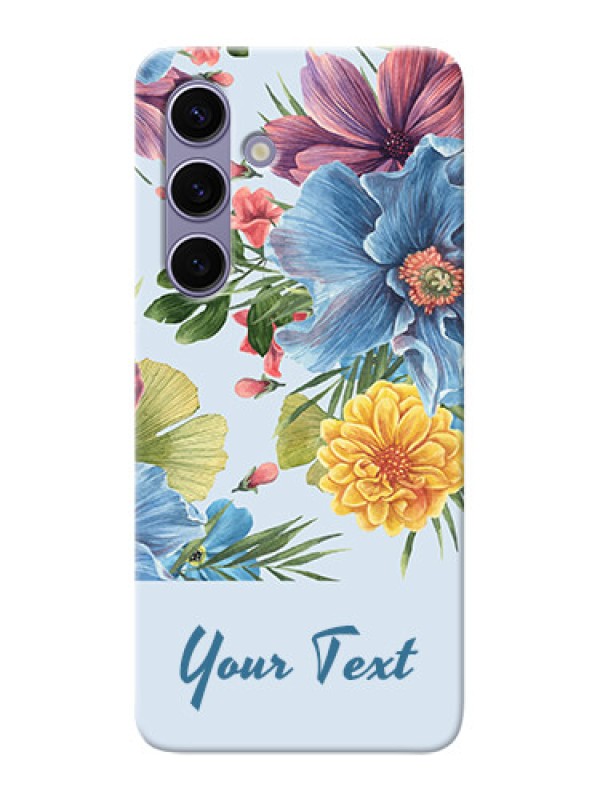 Custom Galaxy S24 5G Custom Mobile Case with Stunning Watercolored Flowers Painting Design
