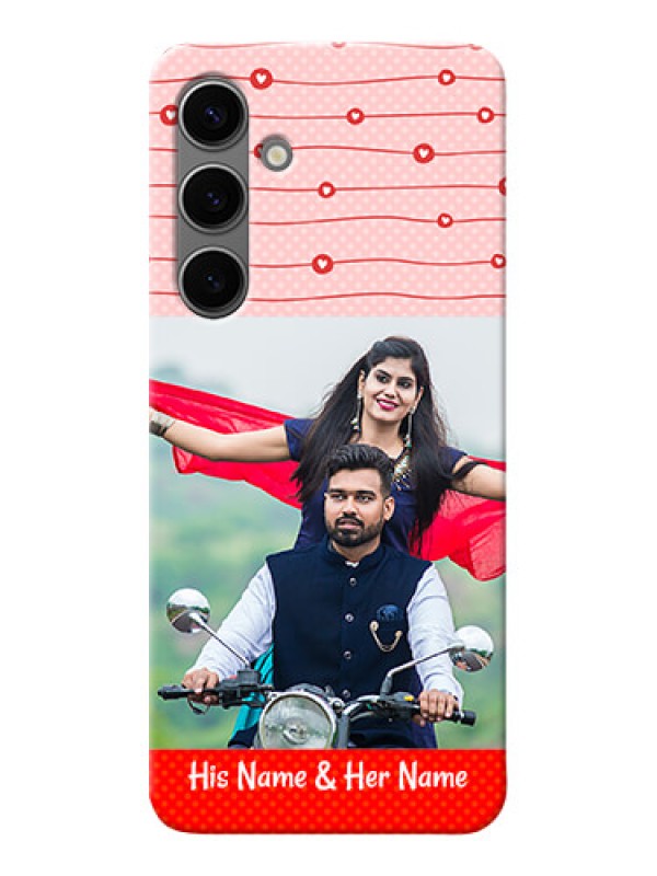 Custom Galaxy S24 Plus 5G Custom Phone Cases: Red Pattern Case Design