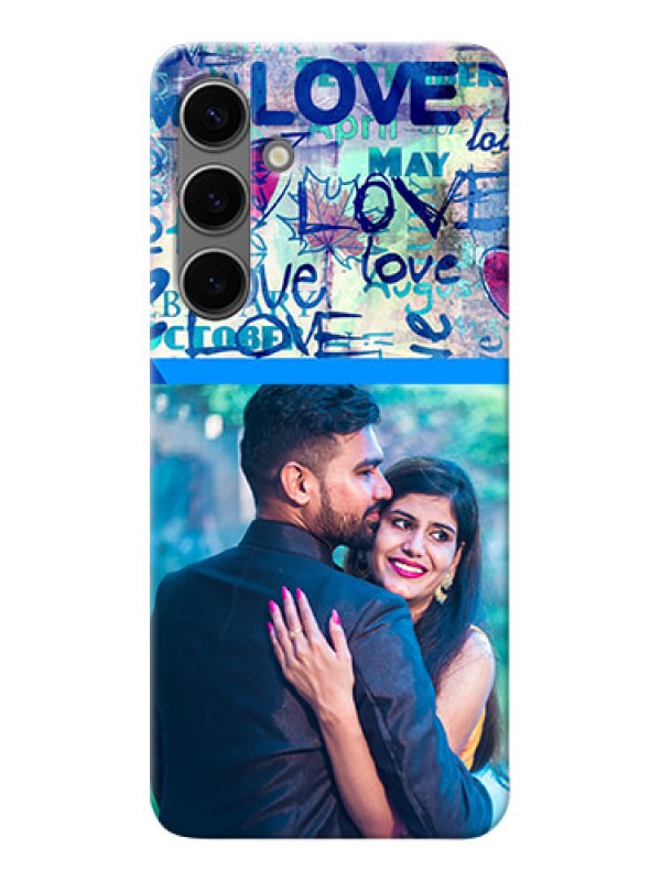 Custom Galaxy S24 Plus 5G Mobile Covers Online: Colorful Love Design