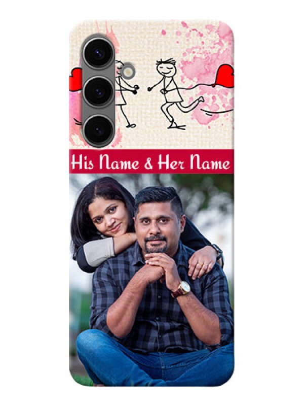 Custom Galaxy S24 Plus 5G phone back covers: You and Me Case Design