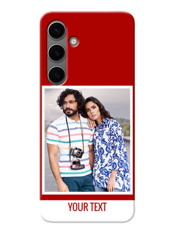 Custom Galaxy S24 Plus 5G mobile phone covers: Simple Red Color Design