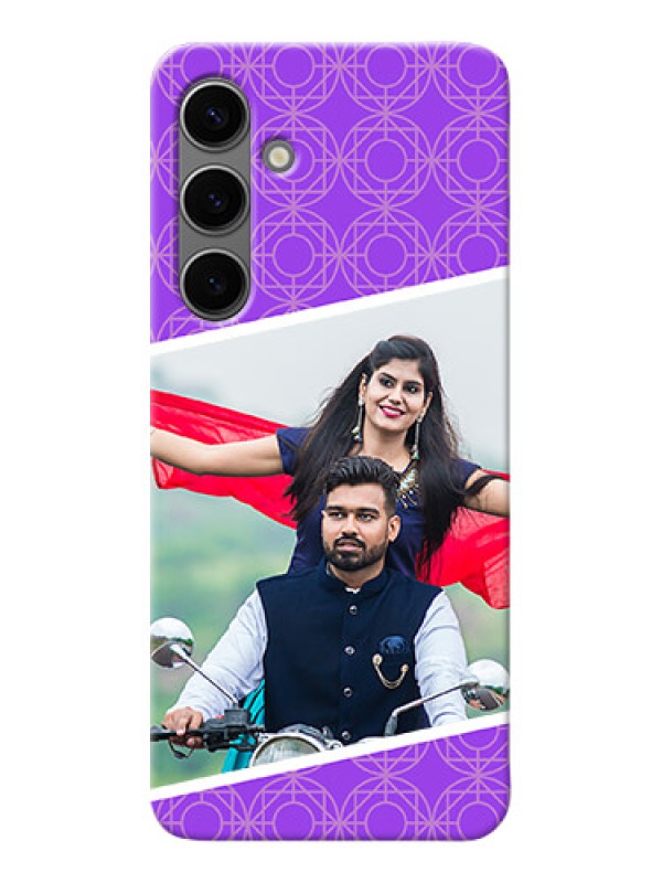 Custom Galaxy S24 Plus 5G mobile back covers online: violet Pattern Design