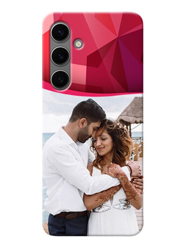 Custom Galaxy S24 Plus 5G custom mobile back covers: Red Abstract Design