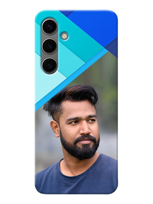 Custom Galaxy S24 Plus 5G Phone Cases Online: Blue Abstract Cover Design