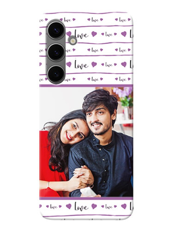 Custom Galaxy S24 Plus 5G Mobile Back Covers: Couples Heart Design