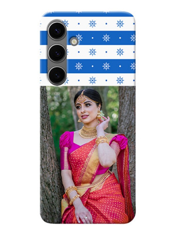 Custom Galaxy S24 Plus 5G custom mobile covers: Snow Pattern Design