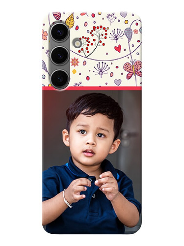 Custom Galaxy S24 Plus 5G phone back covers: Premium Floral Design