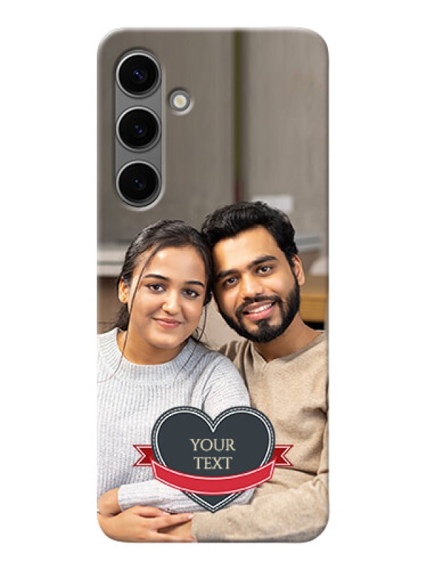 Custom Galaxy S24 Plus 5G mobile back covers online: Just Married Couple Design