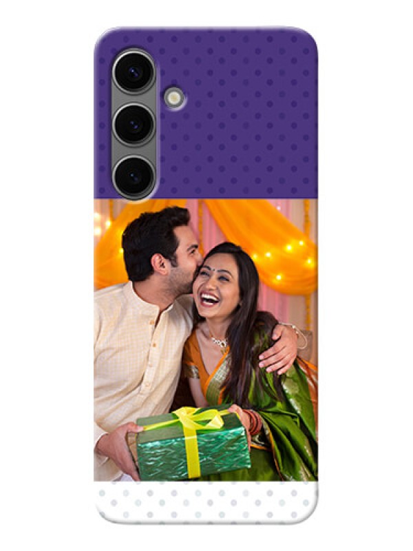 Custom Galaxy S24 Plus 5G mobile phone cases: Violet Pattern Design