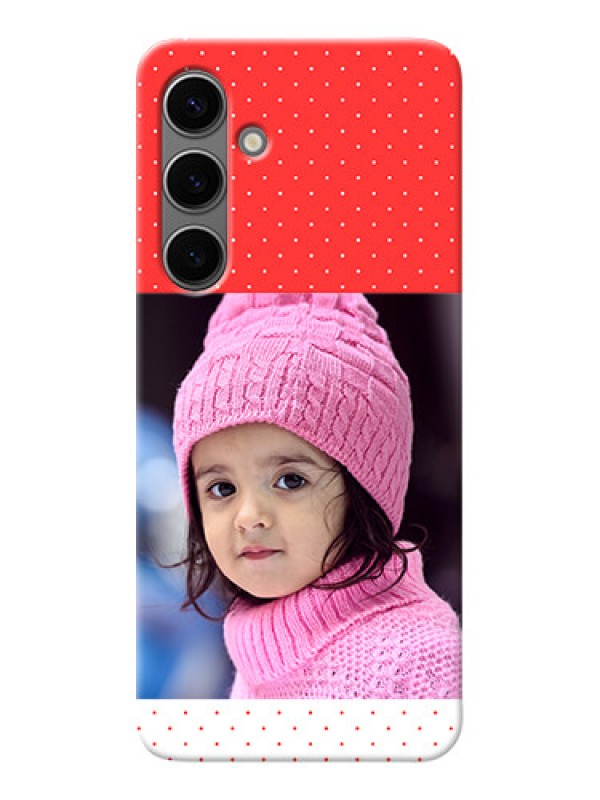 Custom Galaxy S24 Plus 5G personalised phone covers: Red Pattern Design