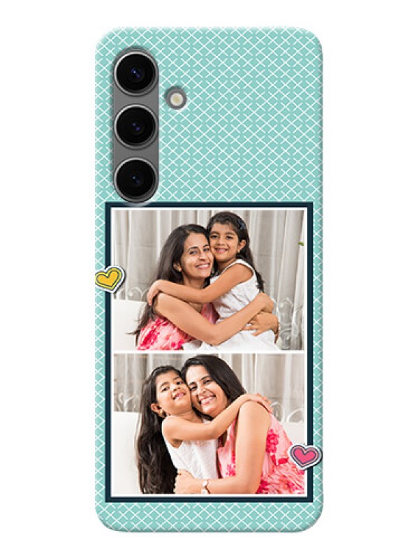 Custom Galaxy S24 Plus 5G Custom Phone Cases: 2 Image Holder with Pattern Design