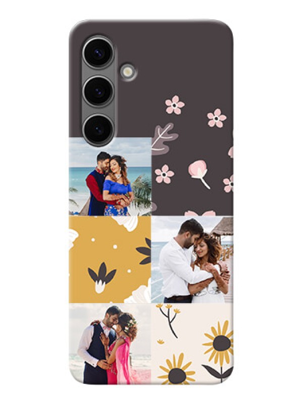 Custom Galaxy S24 Plus 5G phone cases online: 3 Images with Floral Design