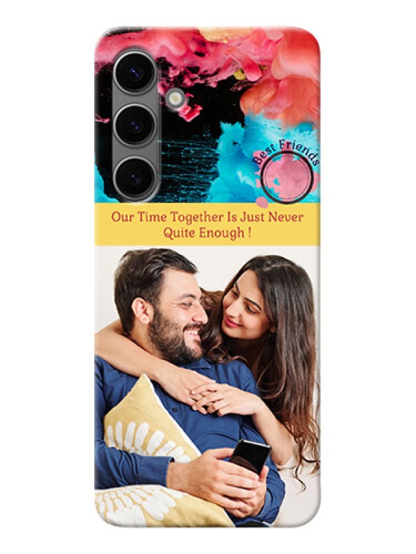 Custom Galaxy S24 Plus 5G Mobile Cases: Quote with Acrylic Painting Design