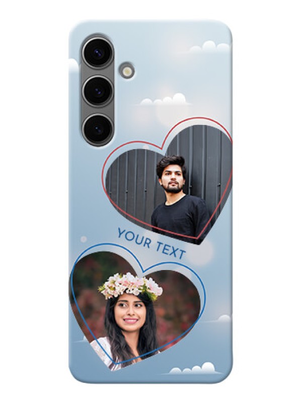 Custom Galaxy S24 Plus 5G Phone Cases: Blue Color Couple Design