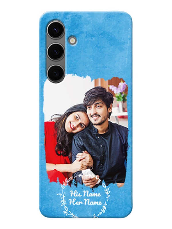 Custom Galaxy S24 Plus 5G custom mobile cases: Blue Color Vintage Design