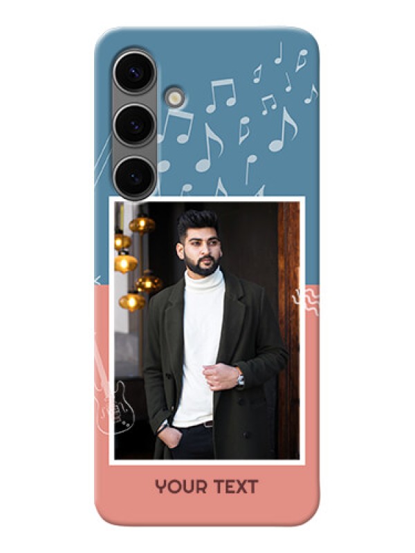 Custom Galaxy S24 Plus 5G Phone Back Covers with Color Musical Note Design