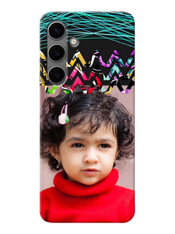 Custom Galaxy S24 Plus 5G personalized phone covers: Neon Abstract Design