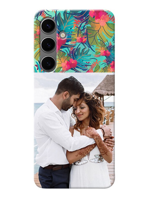 Custom Galaxy S24 Plus 5G Personalized Phone Cases: Watercolor Floral Design