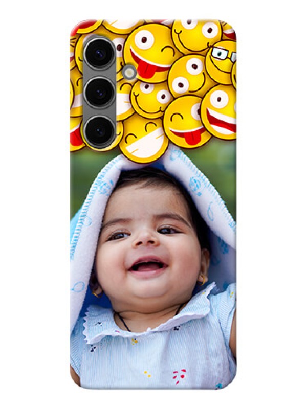 Custom Galaxy S24 Plus 5G Custom Phone Cases with Smiley Emoji Design
