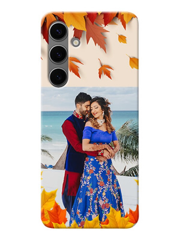 Custom Galaxy S24 Plus 5G Mobile Phone Cases: Autumn Maple Leaves Design