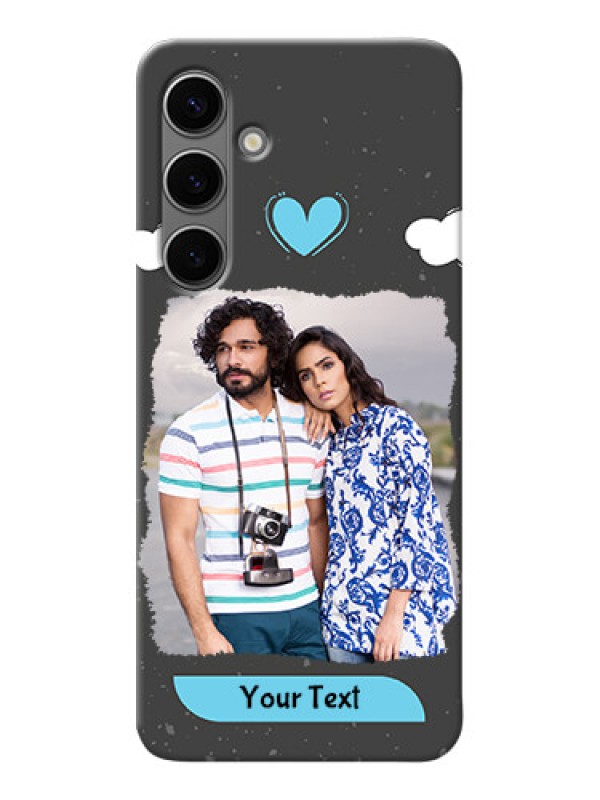 Custom Galaxy S24 Plus 5G Mobile Back Covers: splashes with love doodles Design