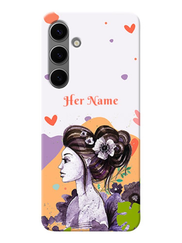 Custom Galaxy S24 Plus 5G Personalized Phone Case with Woman And Nature Design