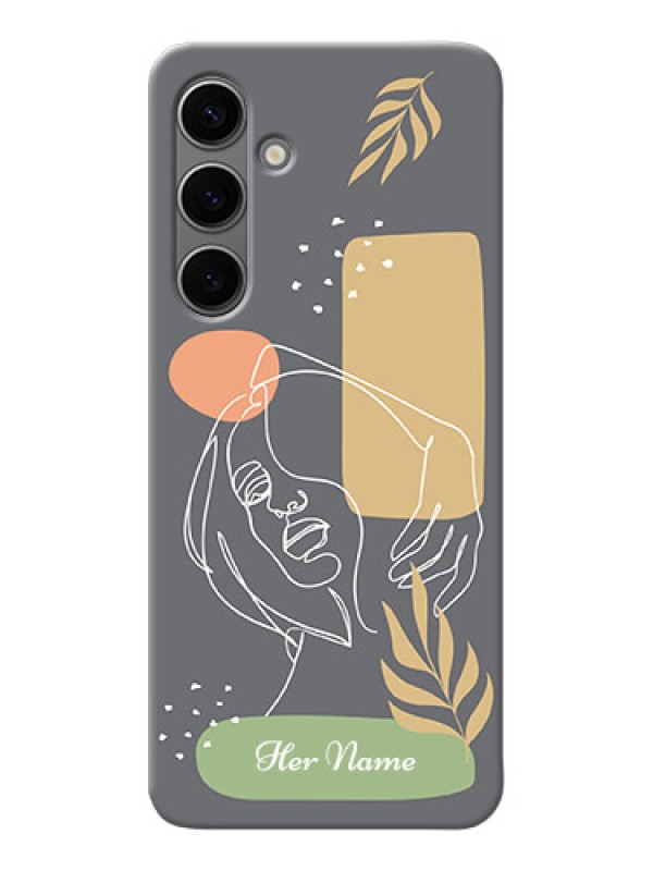Custom Galaxy S24 Plus 5G Custom Phone Case with Gazing Woman line art Design