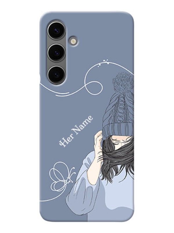 Custom Galaxy S24 Plus 5G Custom Mobile Case with Girl in winter outfit Design