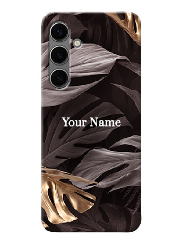Custom Galaxy S24 Plus 5G Personalised Phone Case with Wild Leaves digital paint Design