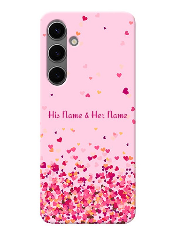 Custom Galaxy S24 Plus 5G Photo Printing on Case with Floating Hearts Design