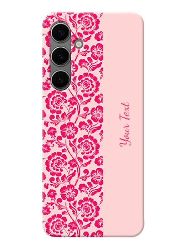 Custom Galaxy S24 Plus 5G Custom Phone Case with Attractive Floral Pattern Design