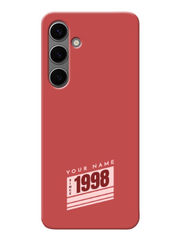 Custom Galaxy S24 Plus 5G Custom Phone Case with Red custom year of birth Design