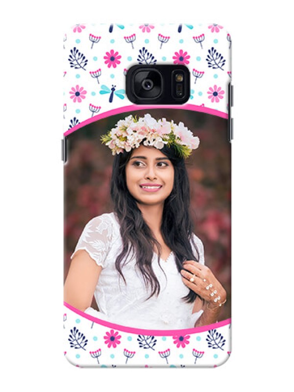 Custom Samsung Galaxy S7 Edge Colourful Flowers Mobile Cover Design