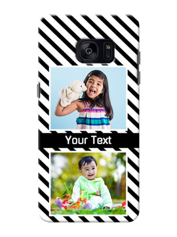 Custom Samsung Galaxy S7 Edge 2 image holder with black and white stripes Design