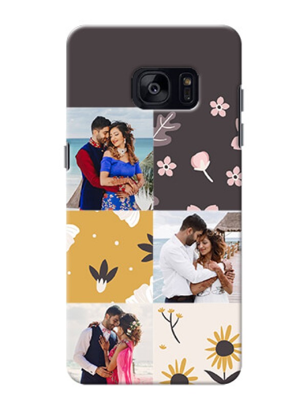 Custom Samsung Galaxy S7 Edge 3 image holder with florals Design