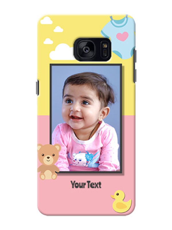 Custom Samsung Galaxy S7 Edge kids frame with 2 colour design with toys Design